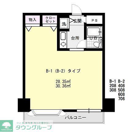 QUEENS ACADEMIA(1K/7階)の間取り写真