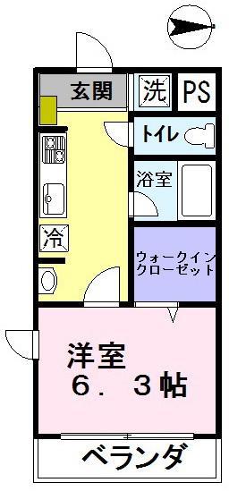 アプライズ 3F(1K/3階)の間取り写真