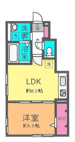 TERRACE GRORIA(1LDK/1階)の間取り写真