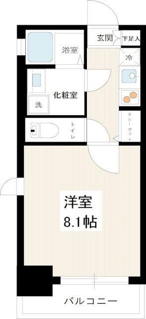 MAXIV SCENE 北千住(1K/8階)の間取り写真