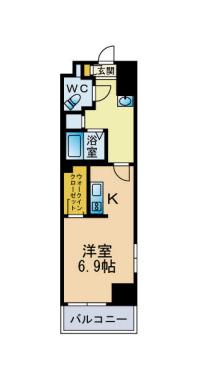 アプレシティ両国(1K/7階)の間取り写真