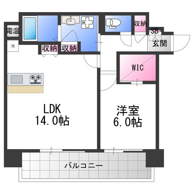 CASA FELICE(1LDK/2階)の間取り写真