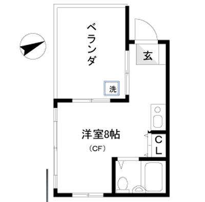 アーバンハウス(ワンルーム/6階)の間取り写真