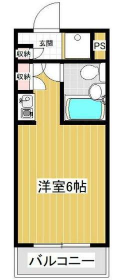 タバコヤビル(1K/4階)の間取り写真