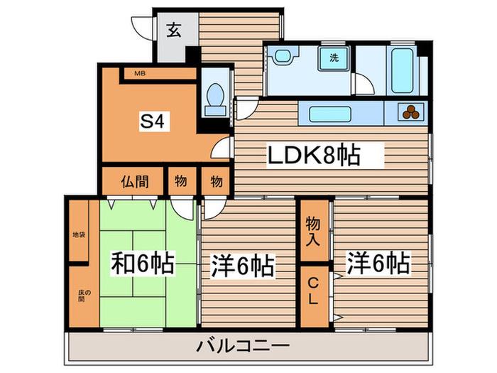 ロワ・ヴェール瑞穂(3SLDK/5階)の間取り写真