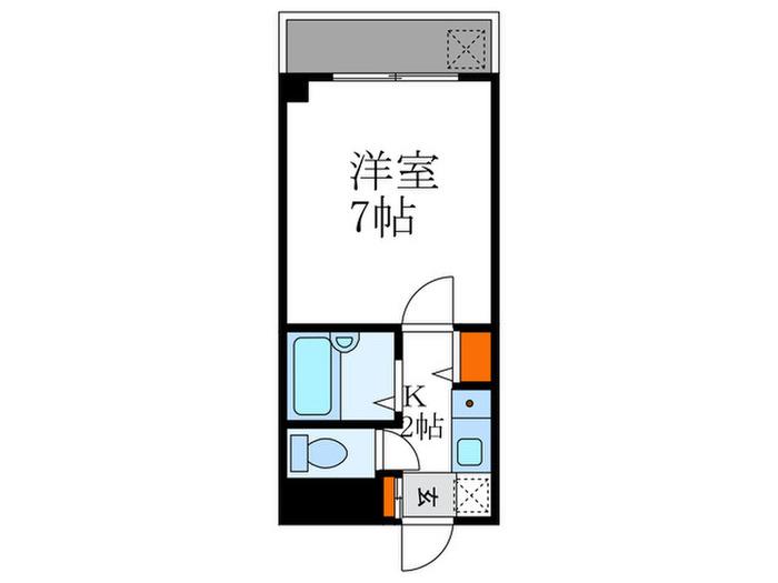 フォーレフジタ(1K/3階)の間取り写真
