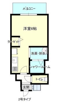 MODERN PALAZZO大手門II(ワンルーム/6階)の間取り写真