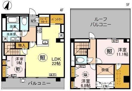 シー・クリサンス西岡本(3LDK/1階)の間取り写真