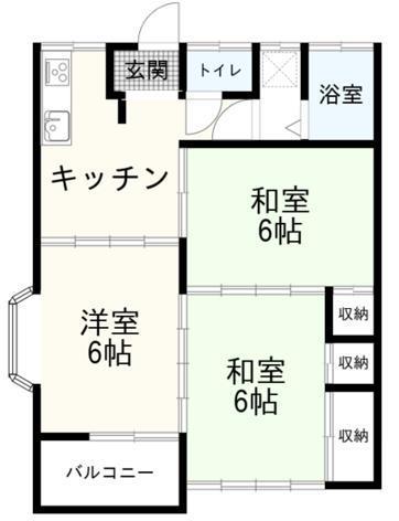 ヴィレッジ足門I(3K/1階)の間取り写真