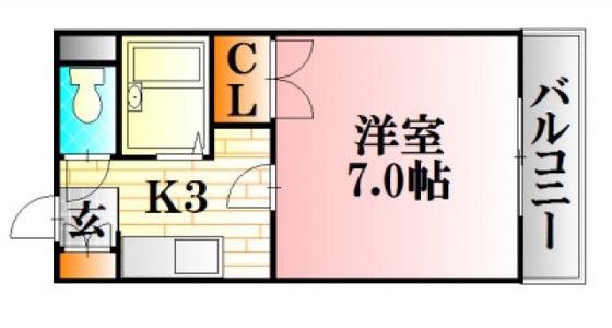 第二山口ビル(1K/1階)の間取り写真