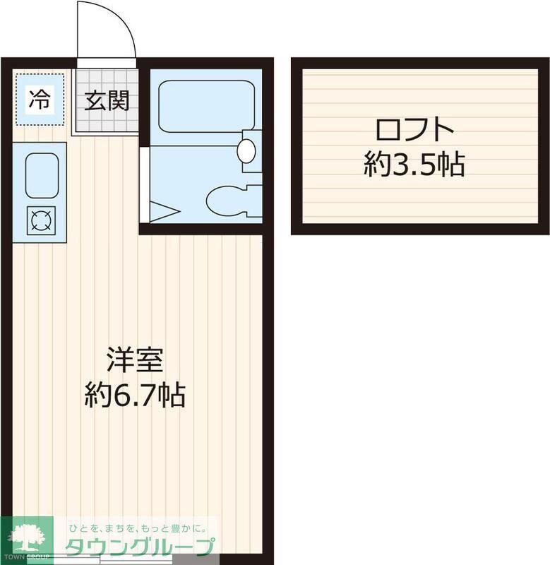 リバティーハウス(ワンルーム/2階)の間取り写真