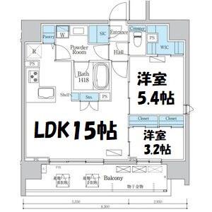 デュオフラッツ今池フレナ(2LDK/10階)の間取り写真