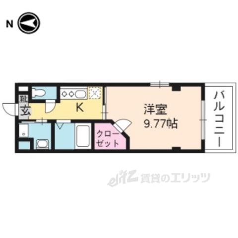 PINE館1(1K/1階)の間取り写真