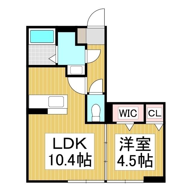 DーROOM笹賀(1LDK/1階)の間取り写真