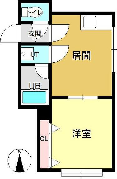 リズム424(1DK/4階)の間取り写真