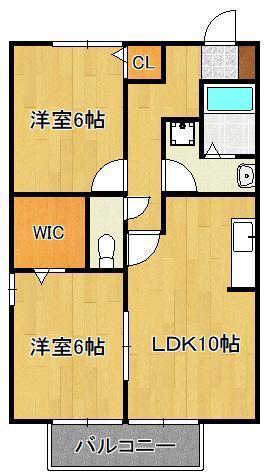 グランディール 2番館(2LDK/1階)の間取り写真