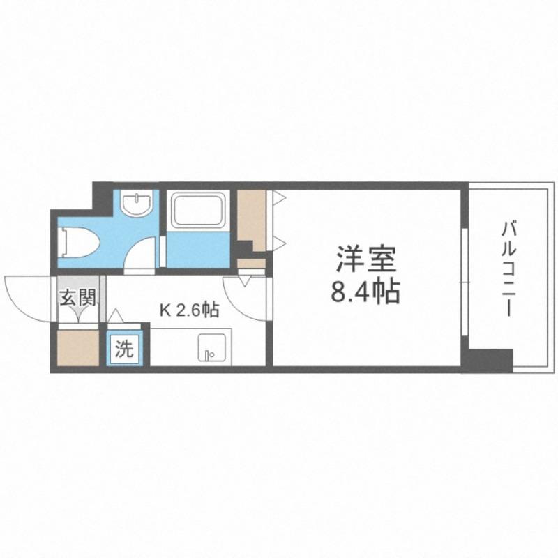 レジディア北3条(1K/5階)の間取り写真