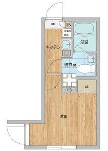 フラシア北赤羽(1K/3階)の間取り写真