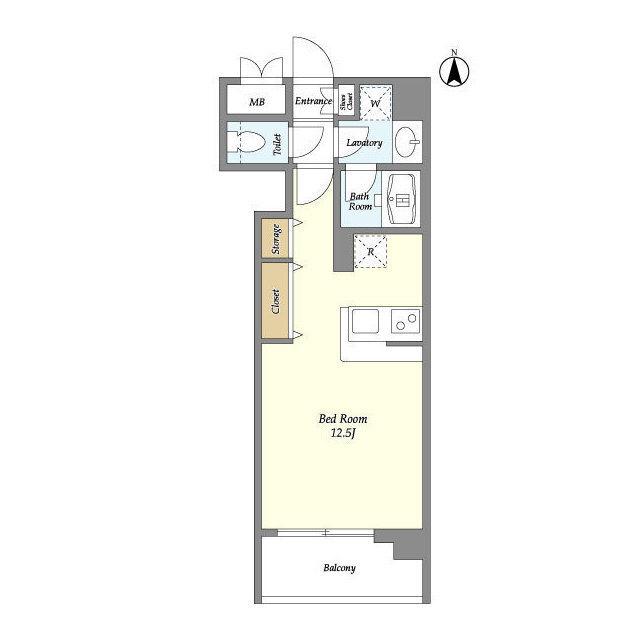 NIKKO APARTMENT HOUSEニッコーアパートメントハウ(ワンルーム/2階)の間取り写真