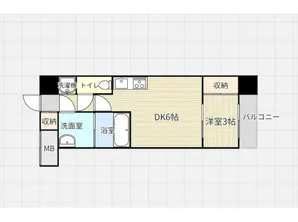 オリエンテム(1DK/12階)の間取り写真