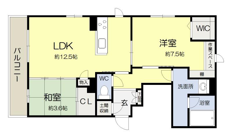LA MAISON ROSE(2LDK/1階)の間取り写真