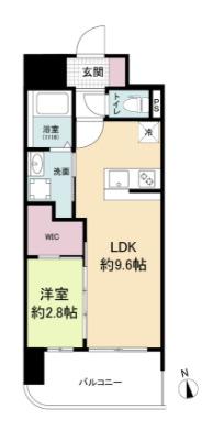 セレニテ難波グランデシュッド(1LDK/11階)の間取り写真