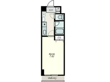 ソレアード・スィエテ(1K/7階)の間取り写真