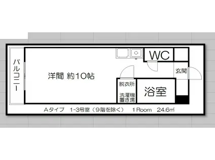 サザンブライト大手町(ワンルーム/5階)の間取り写真
