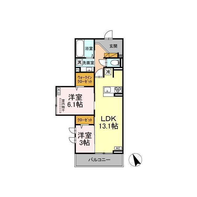 DS LIEN F(2LDK/2階)の間取り写真