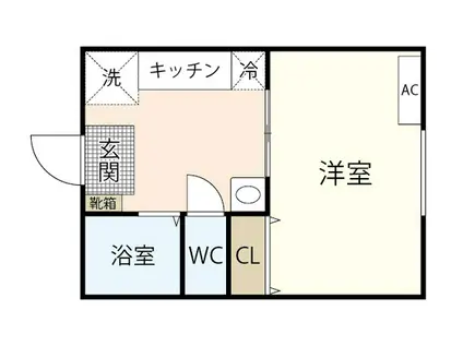 大町東アパート(1K/2階)の間取り写真