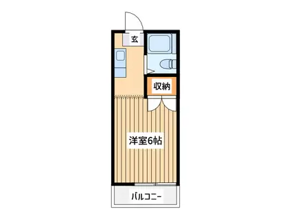 田所コーポ(1K/3階)の間取り写真