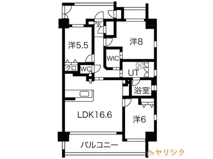 グランモンシルワ(3LDK/3階)の間取り写真