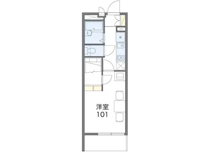 レオパレス南大和田(1K/4階)の間取り写真