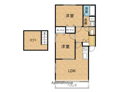 ハイツアマリージョIII(2LDK/2階)の間取り写真