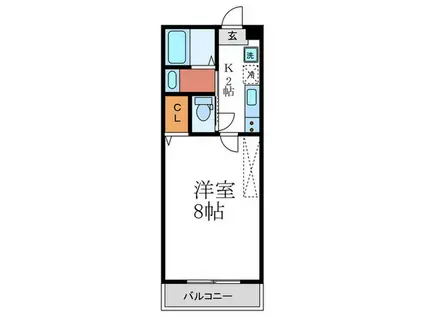 京洛マンション(1K/3階)の間取り写真