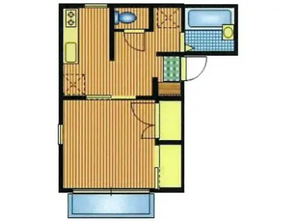 サンライズポイント(1K/2階)の間取り写真