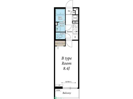 リブリ・AKARI(1K/2階)の間取り写真