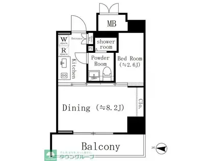 KOENJI CROSSOVER(1DK/3階)の間取り写真
