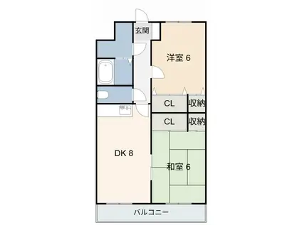 ロイヤルマンションみさき(2DK/3階)の間取り写真