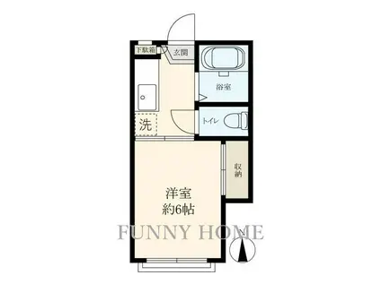 コーポエイト(1K/2階)の間取り写真