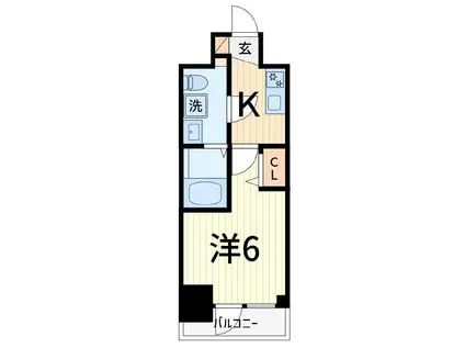 GRANPASEO金町(1K/10階)の間取り写真