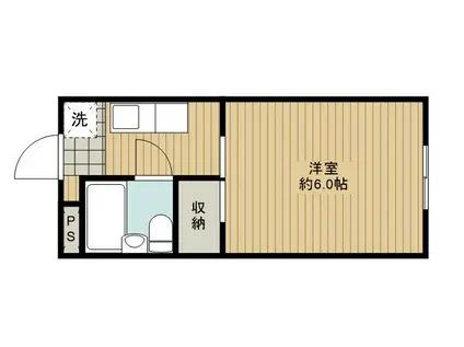 エスペランサ畑中I(1K/3階)の間取り写真