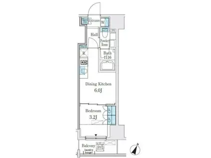 グラシア神保町(1DK/5階)の間取り写真