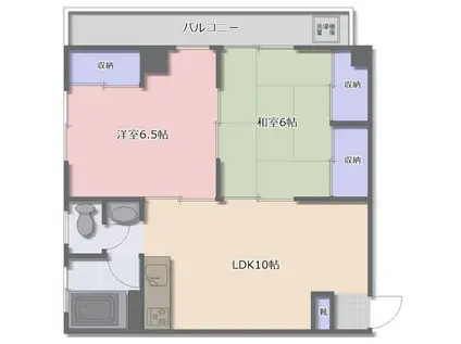 豊玉北3丁目(2LDK/2階)の間取り写真