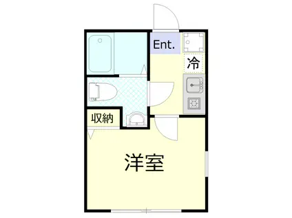 COLORZ HIYOSHI(1K/1階)の間取り写真