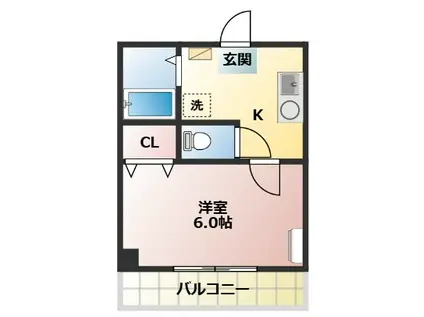 M ONEビル(1K/8階)の間取り写真