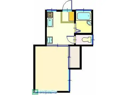 ナーモI(1K/1階)の間取り写真