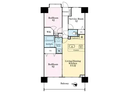 ルピナス横浜西グランファスト(2SLDK/2階)の間取り写真