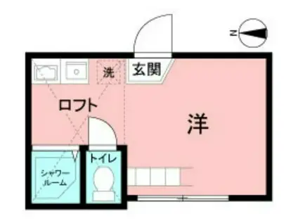 グレース メリー(ワンルーム/2階)の間取り写真