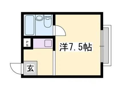 リバティ今宿(1K/2階)の間取り写真